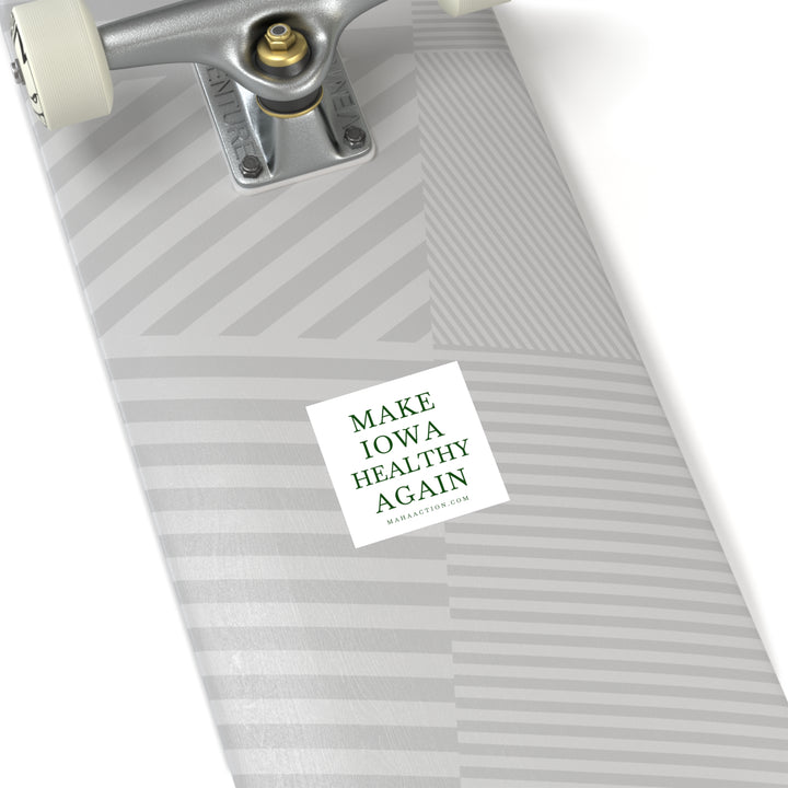 Make Iowa Healthy Again Square Sticker-White