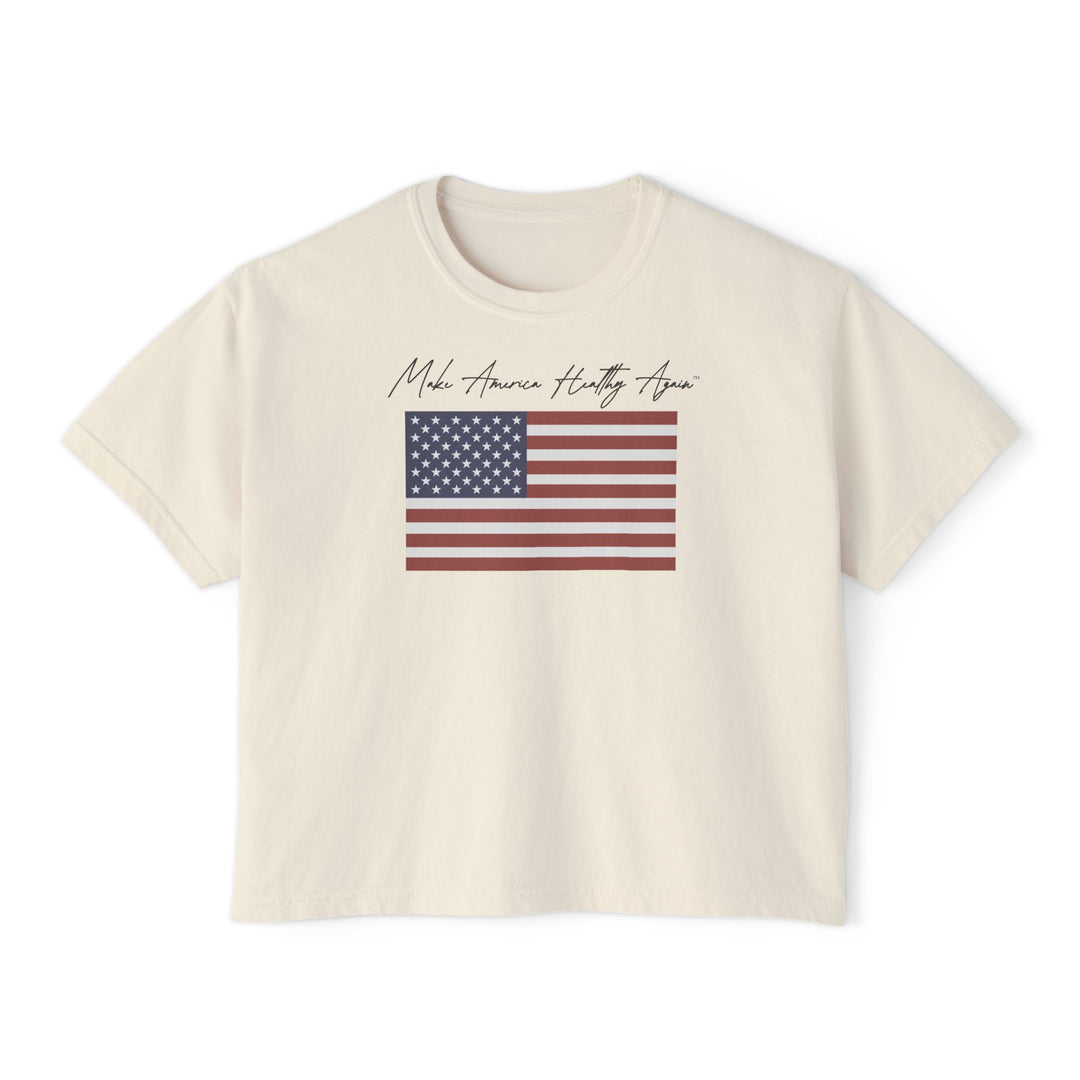 Make America Healthy Again™ Flag Women's Boxy Tee