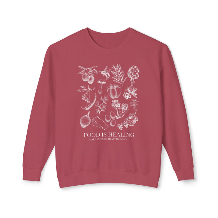 Food is Healing Unisex Lightweight Crewneck Sweatshirt