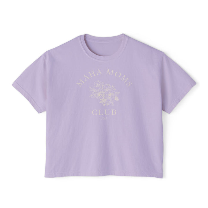 Maha Moms Club Flowers Boxy Tee
