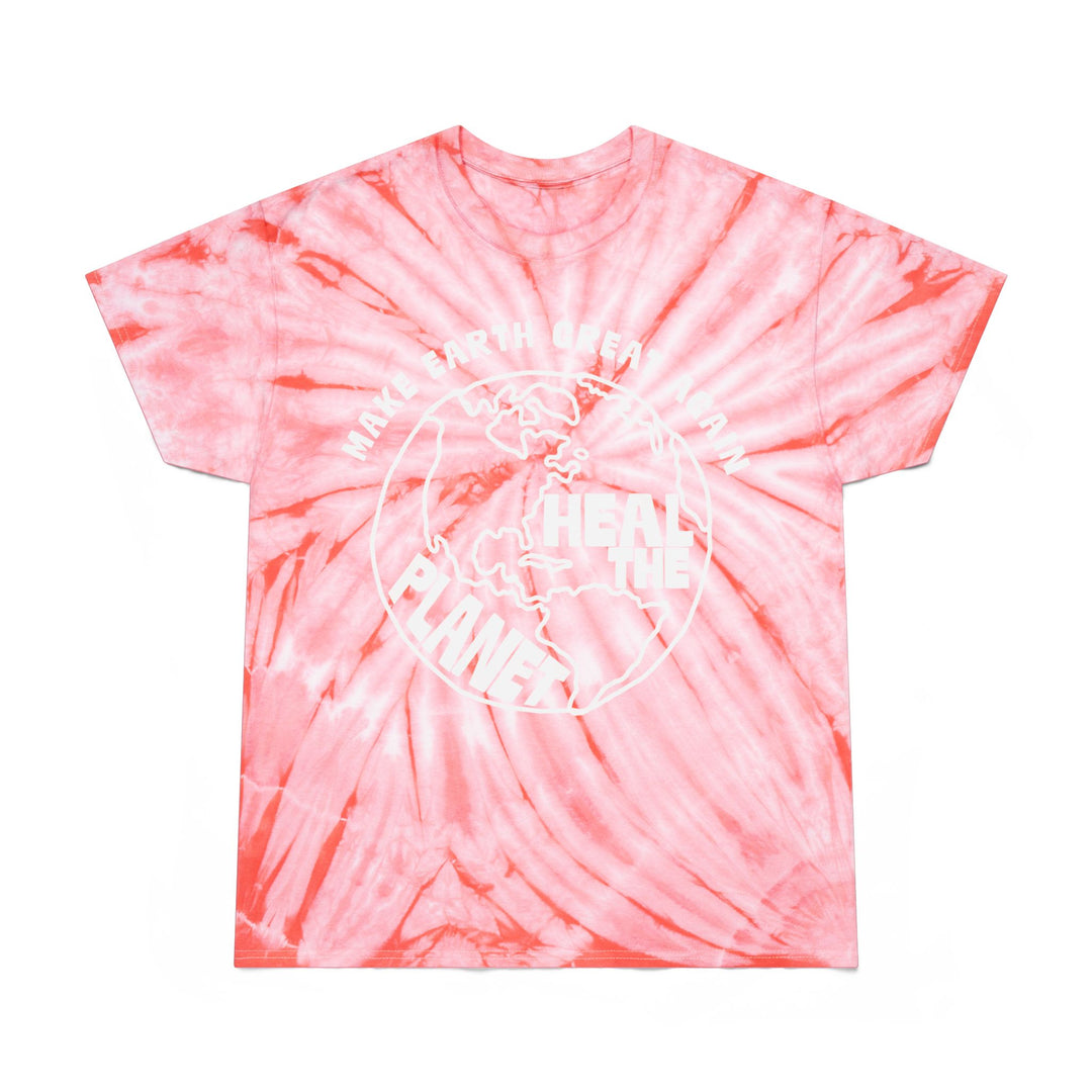 Heal the Planet-Make Earth Great Again Spiral Tie Dye Tee