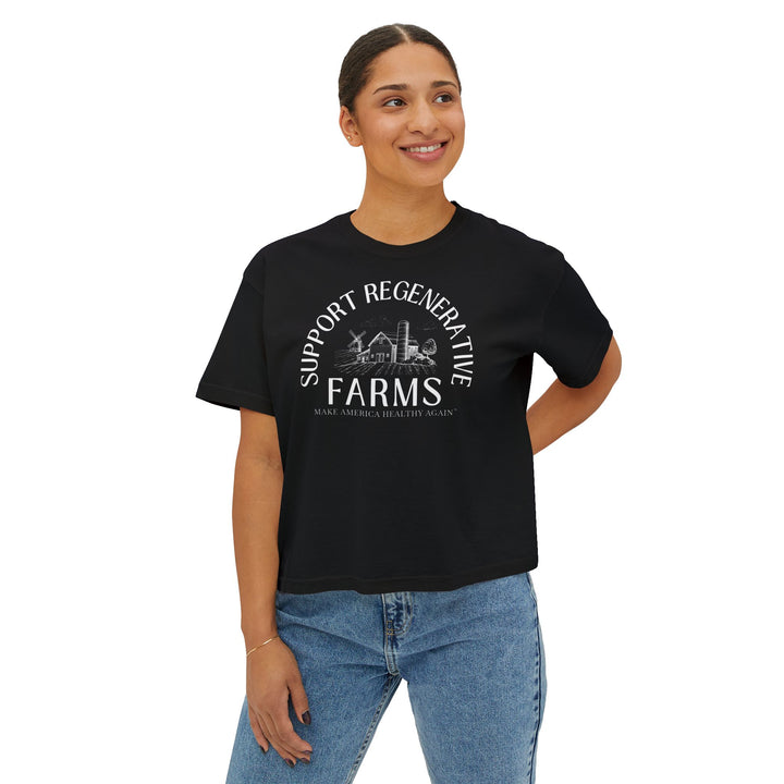 Support Regenerative Farms Women's Boxy Tee