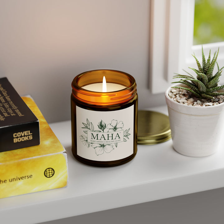 MAHA™ Flowers Scented Coconut Apricot Wax Candles