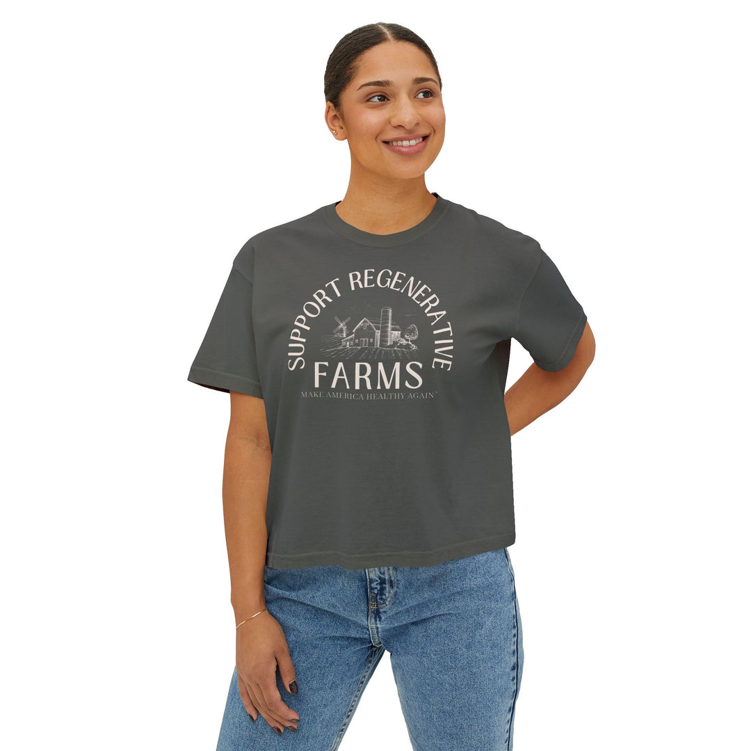 Support Regenerative Farms Women's Boxy Tee