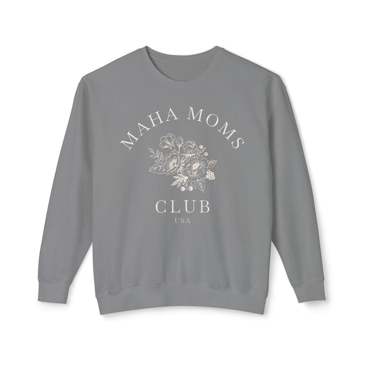 MAHA™ Moms Club Flowers Lightweight Crewneck Sweatshirt