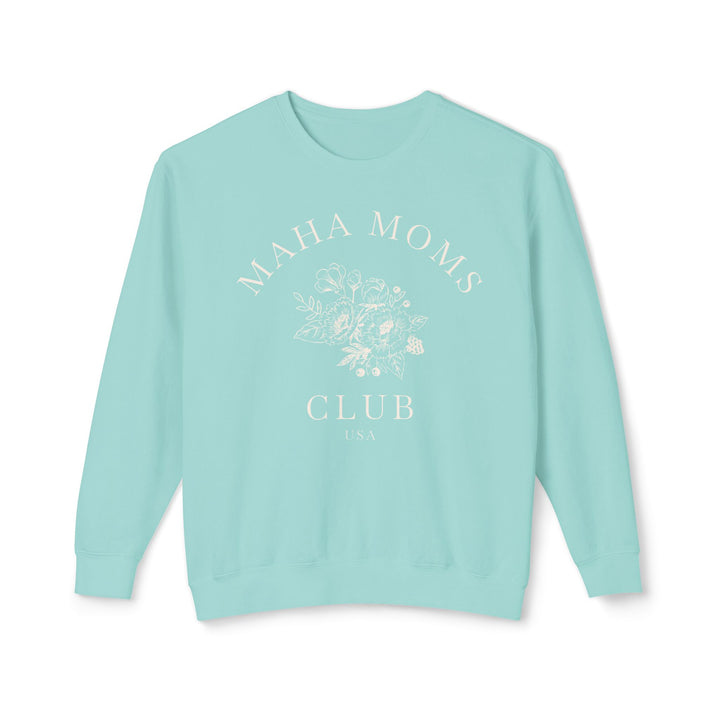 MAHA™ Moms Club Flowers Lightweight Crewneck Sweatshirt