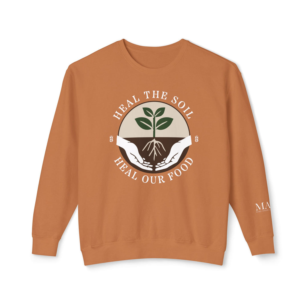 Heal the Soil Unisex Lightweight Crewneck Sweatshirt