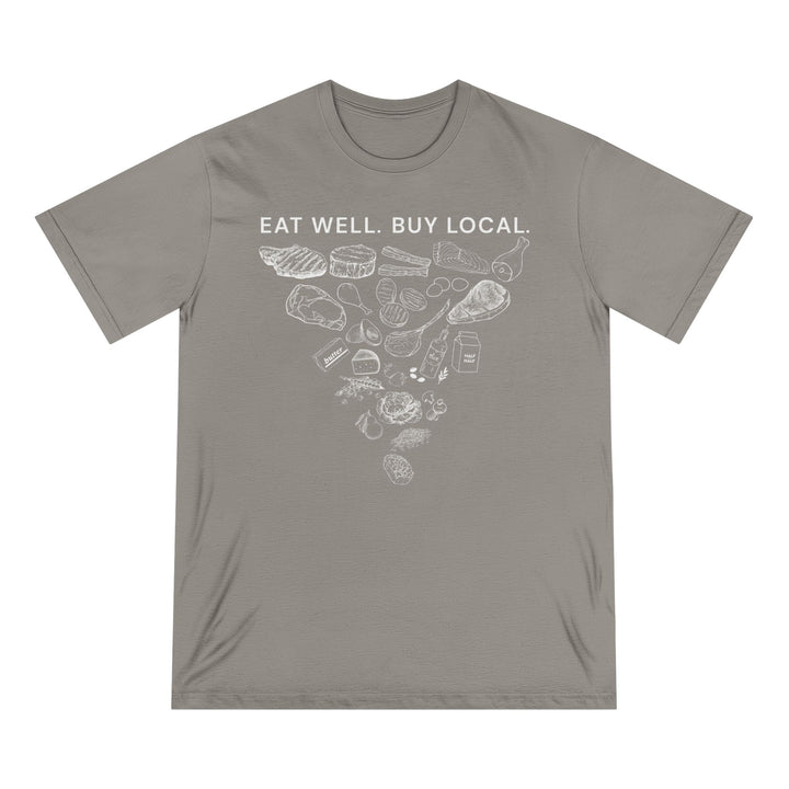 Eat Well. Buy Local. 100% Organic Cotton Tee