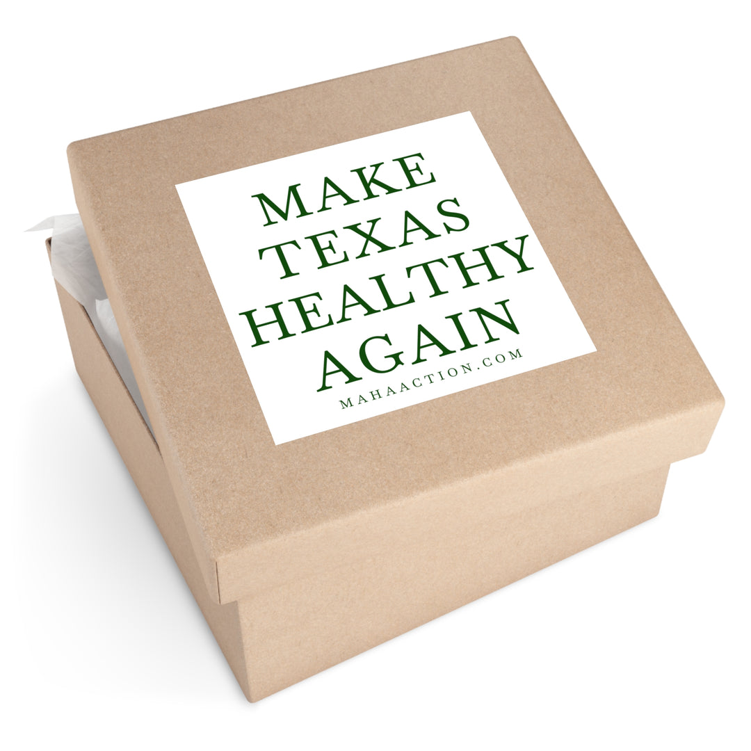 Make Texas Healthy Again Square Sticker-White