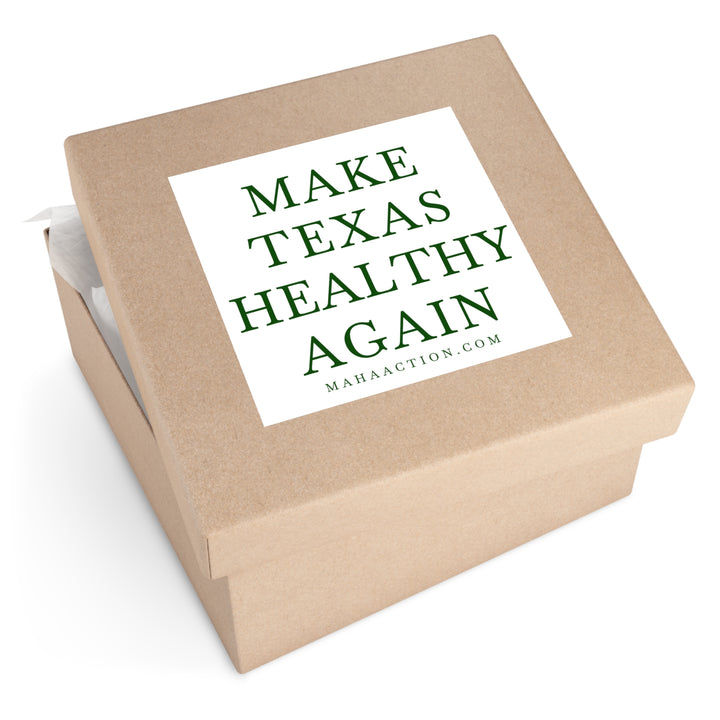 Make Texas Healthy Again Square Sticker-White
