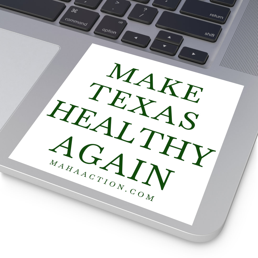 Make Texas Healthy Again Square Sticker-White