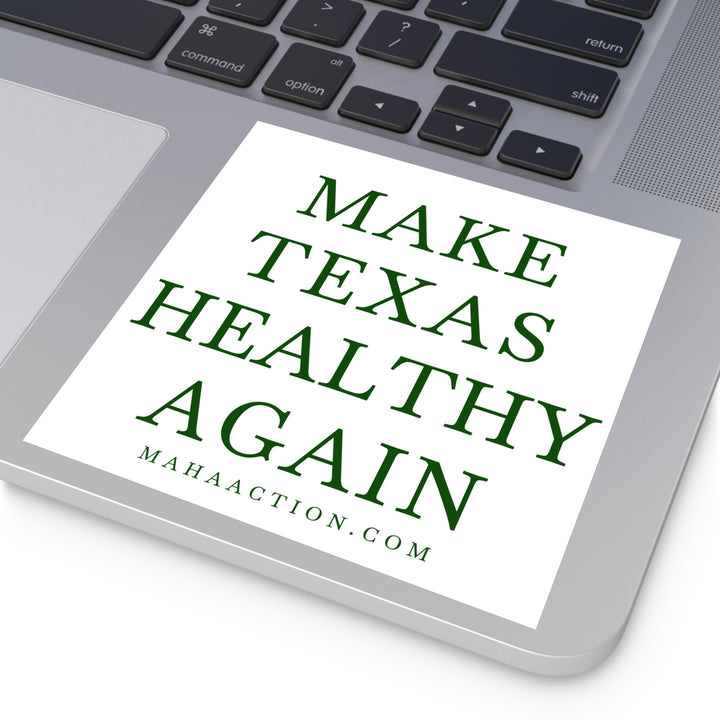 Make Texas Healthy Again Square Sticker-White