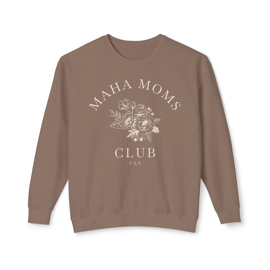 MAHA™ Moms Club Flowers Lightweight Crewneck Sweatshirt